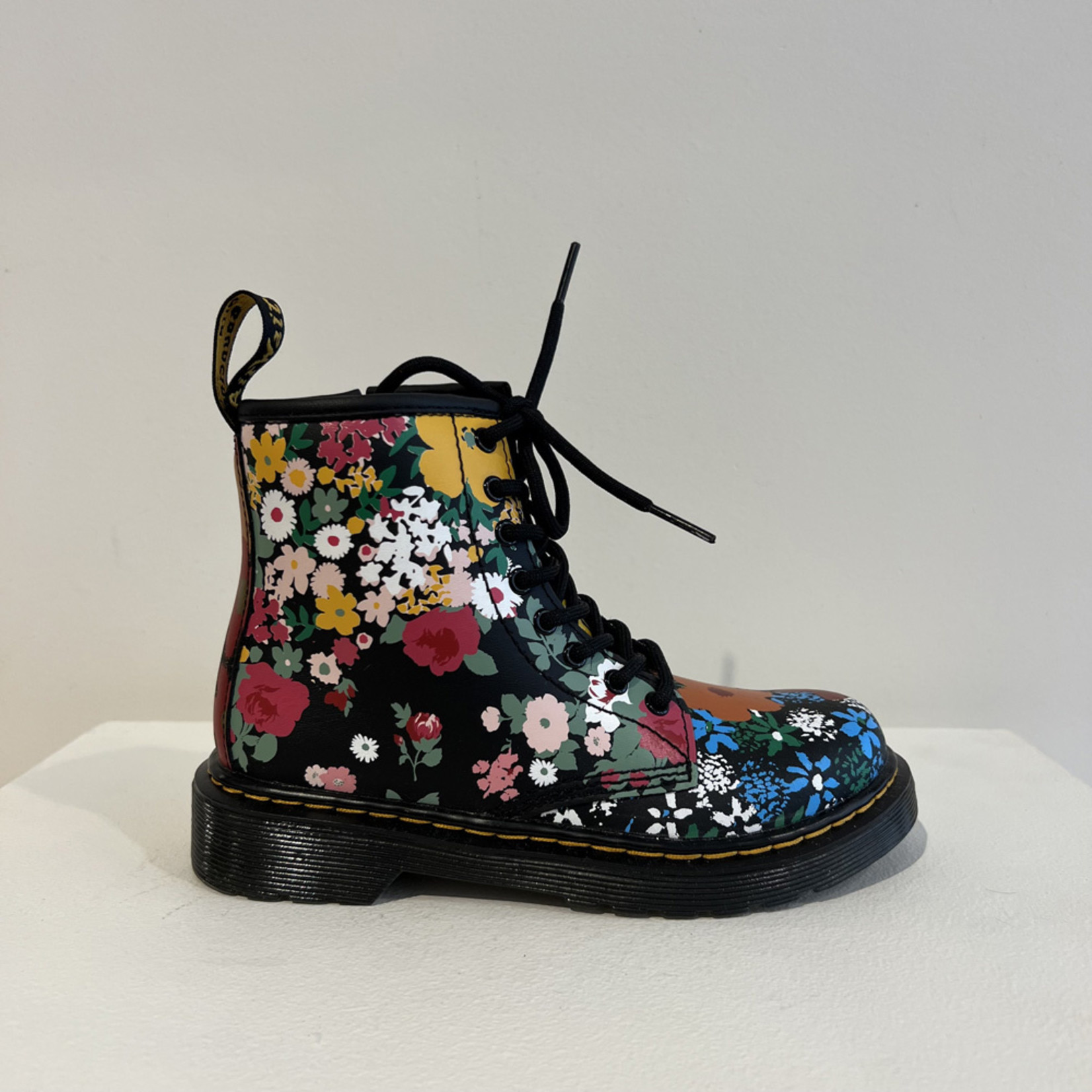 flower lace up boots