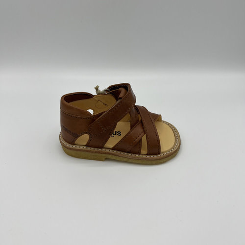 angulus STARTER SANDAL WITH VELCRO CLOSURE cognac angulus STARTER SANDAL WITH VELCRO CLOSURE cognac