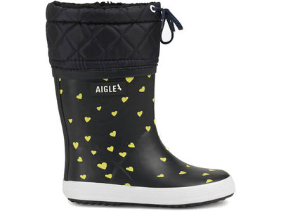 Aigle Giboulee print gold hearts