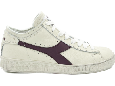 Diadora game l waxed row cut white/crushed violets