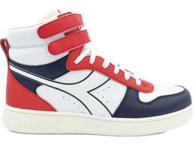 diadora magic basket mid gs white/peacoat/aurora red