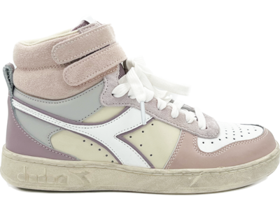 diadora magic basket mid icona wn adobe rose/elderberry