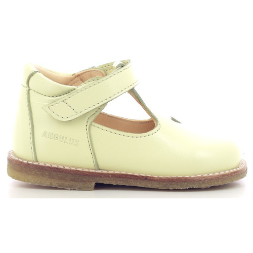 angulus STARTER MARY JANE WITH HEART AND VELCRO light yellow