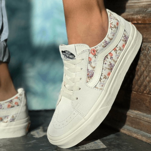 vans old skool floral marshmalloW