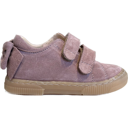 angulus Starter shoe with velcro and bow pale rose angulus Starter shoe with velcro and bow pale rose