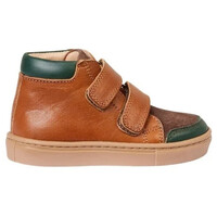 sneaker color block cognac