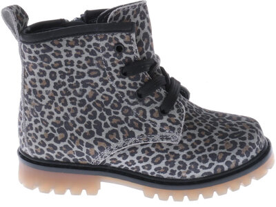 Hip Shoe Style Laarsje met veter grijze tijgerprint kleuter