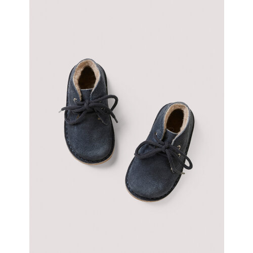 petit nord desert winter boot lace navy suede