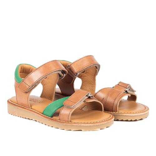 angulus Open toe sandal tann/grass green