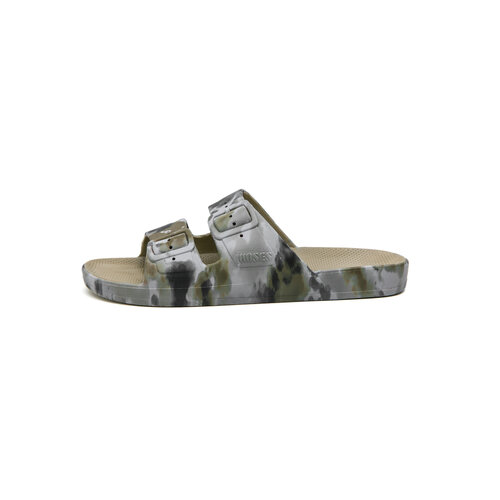 freedom moses Slides bandhani khaki