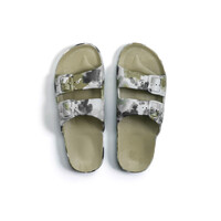 Slides bandhani khaki