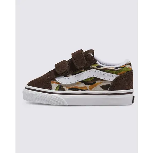 vans old skool v painted camo brown multi