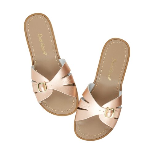 salt water sandals Slides rose gold