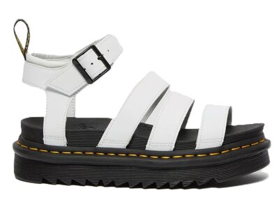 dr. martens Chuncky 3 Strap Sandal Blaire White