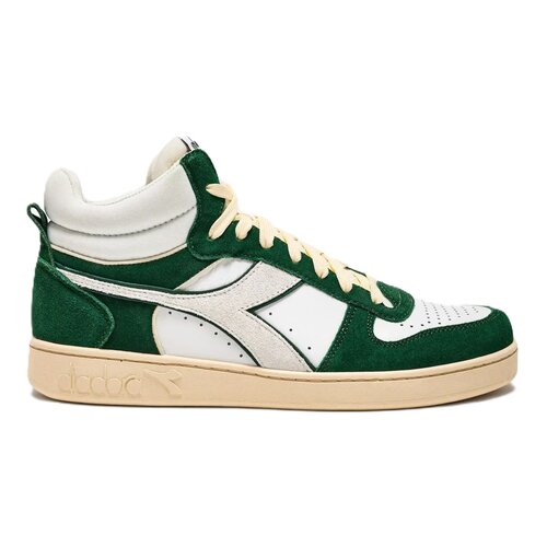 diadora MAGIC BASKET DEMI CUT SUEDE LEATHER WHITE/FOGLIAGE GREEN