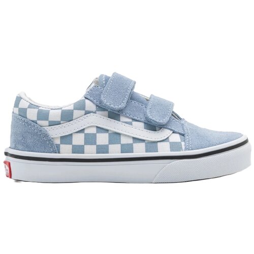 vans old skool v checkerboard dusty blue