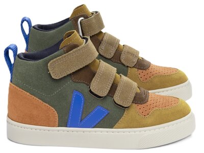 veja V-10 Mid Velcro Suède Multico Mud Paros