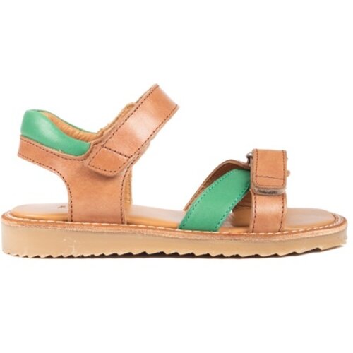 angulus Open toe sandal tan/grass green