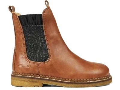 angulus Chelsea boot tan/black silver