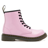 Pale pink patent lamper boots