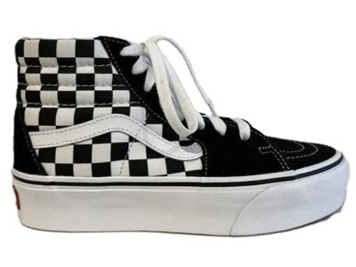 vans Sk8-Hi platform checkerboard/ true white