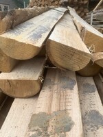 Castanea Kastanje paal 1/2 gezaagd 200 cm, ongepunt