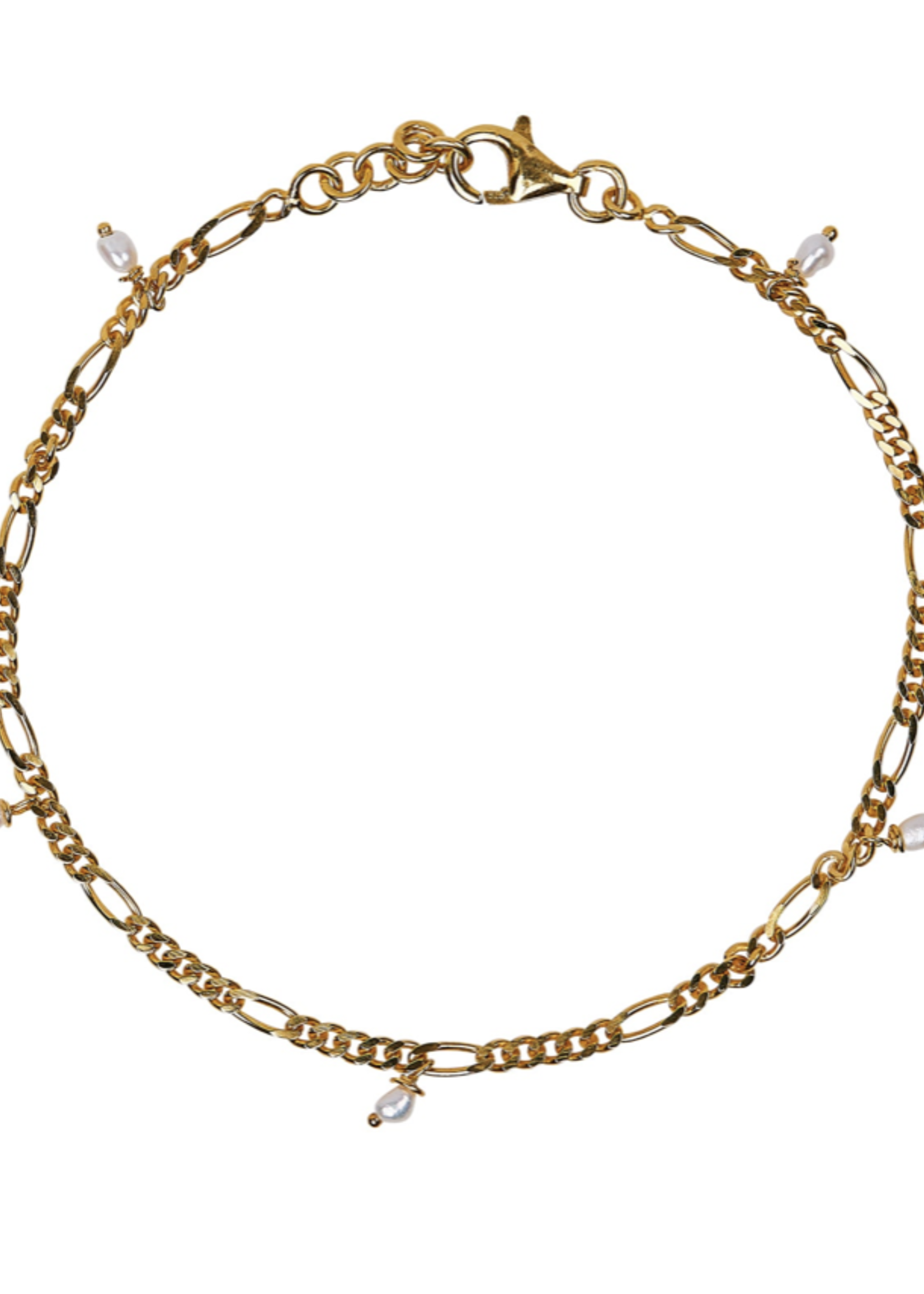 XZ Figaro Pearl Bracelet Gold