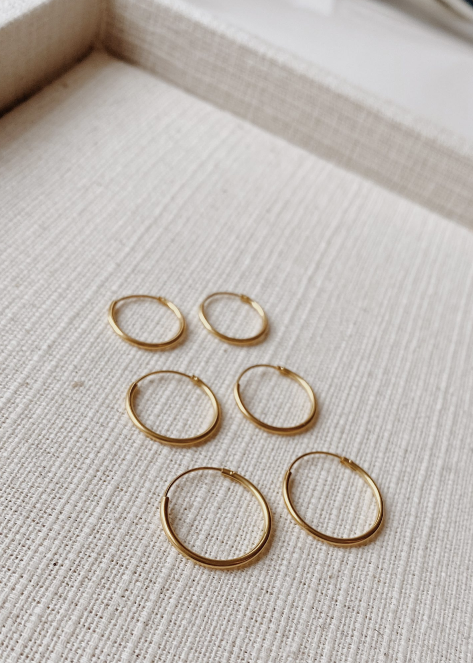 ML Simple Tiny Hoop goldplated 12mm per piece