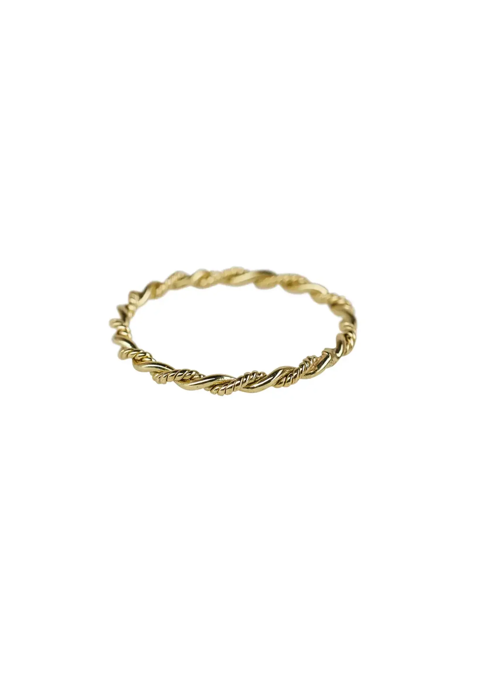 Twisted plain ring gold