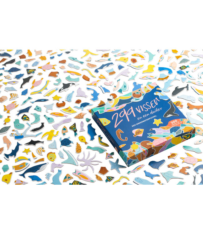 299 vissen (en één duiker)