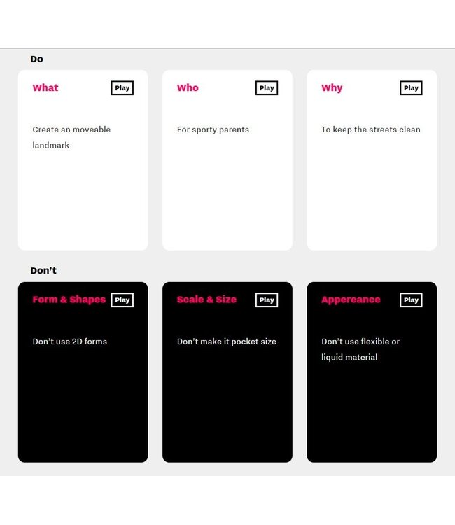 Don't/Do This Game