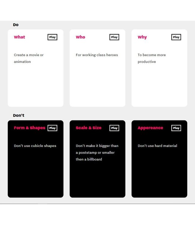 Don't/Do This Game