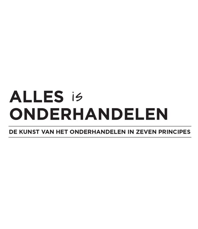 Alles Is Onderhandelen