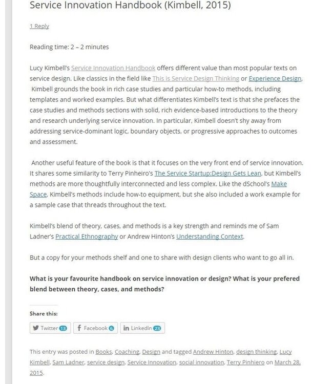 The Service Innovation Handbook