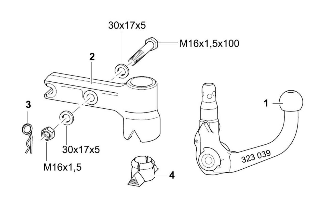 Westfalia A40V adapter Range Rover Westfalia A40V adapter Range Rover