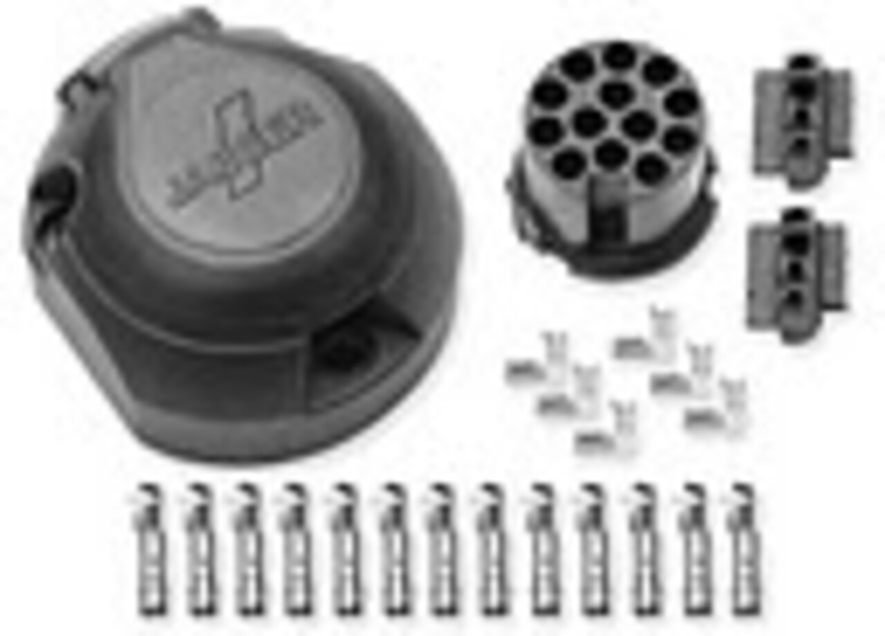 Jaeger 72400022/13-polige stekkerdoos met 2 microschakelaars Jaeger 72400022/13-polige stekkerdoos met 2 microschakelaars