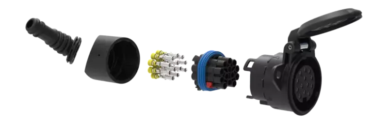 Erich Jaeger 3P/12V 100% wasserdicht «JAEGER Expert» Steckdose (ISO 11446) Erich Jaeger 3P/12V 100% wasserdicht «JAEGER Expert» Steckdose (ISO 11446)