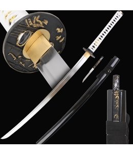 Samurai Katana Schwert Weiß mit Kogatana Messer