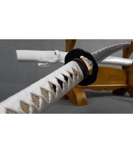Weiß Damaststahl Samurai Schwert