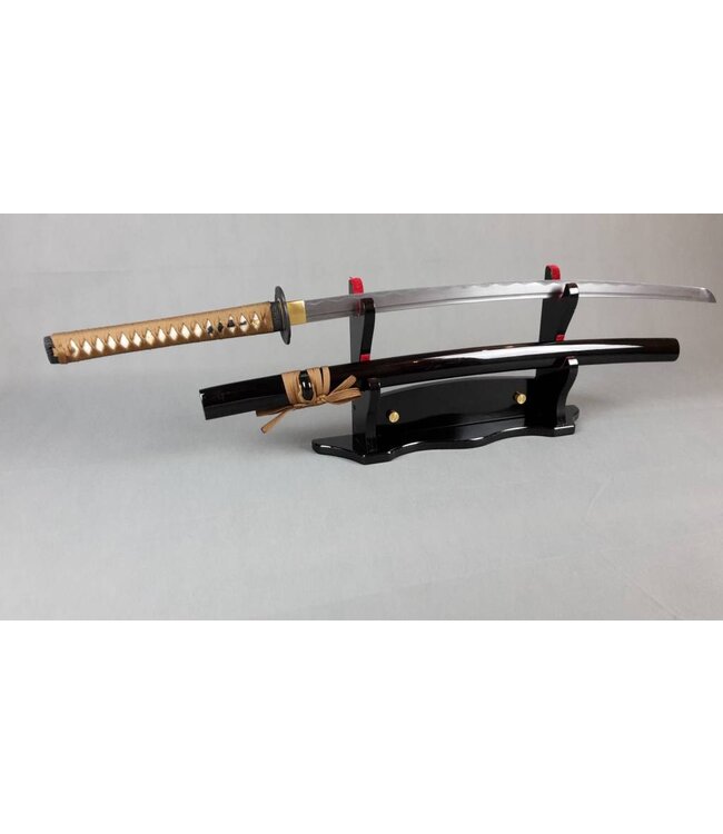 Braun Damaststahl Samurai Schwert