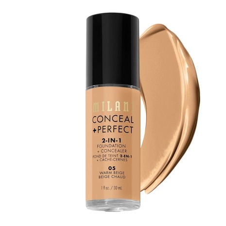 Milani Milani Conceal & Perfect 2-in-1 Foundation and Concealer 05 Warm Beige Milani Milani Conceal & Perfect 2-in-1 Foundation and Concealer 05 Warm Beige