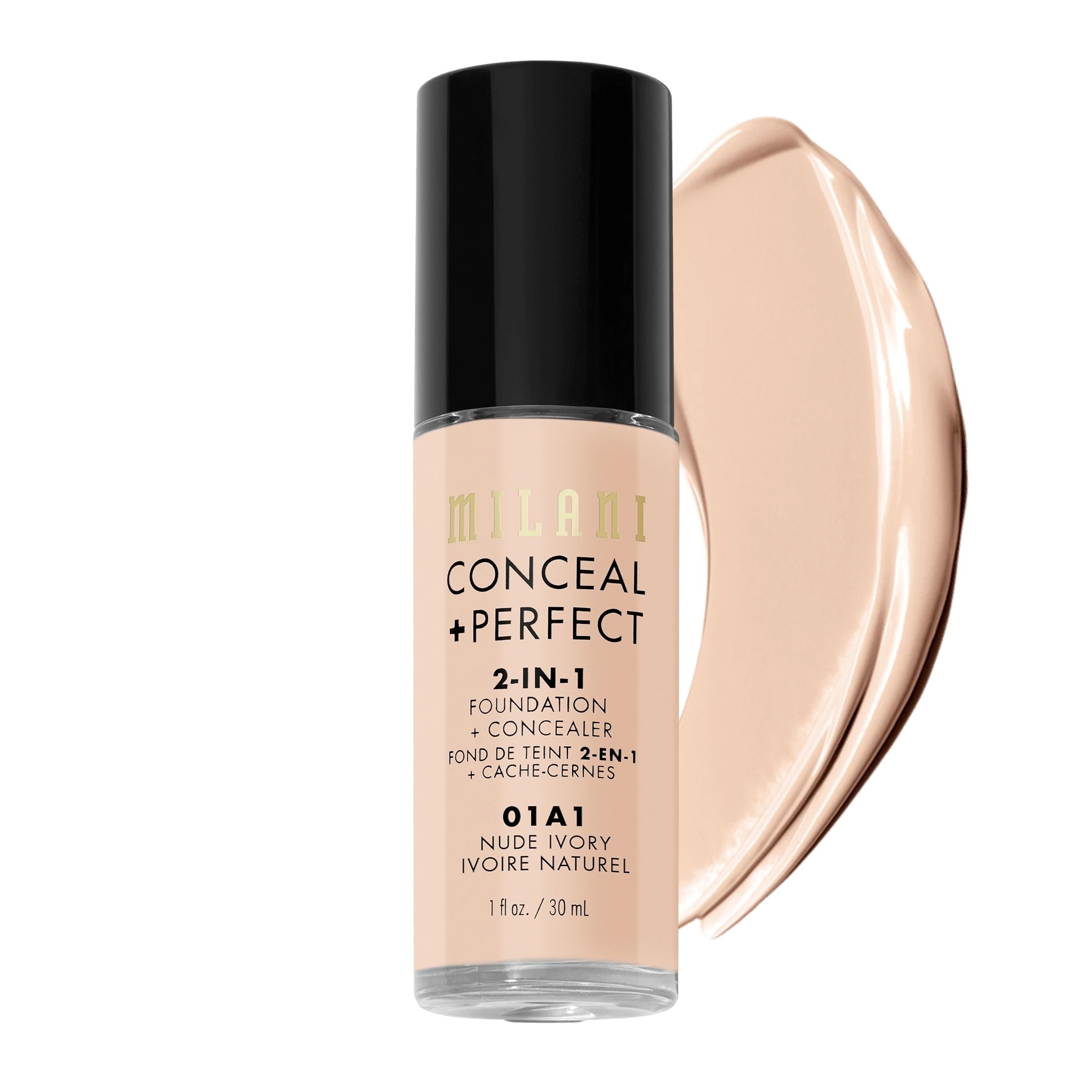 Milani Conceal & Perfect 2-in-1 Foundation and Concealer 01A1 Nude Ivo