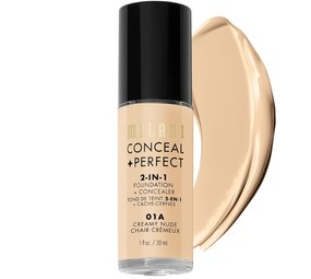 Milani 2-in-1 Foundation and Concealer 01A Creamy Nude Milani 2-in-1 Foundation and Concealer 01A Creamy Nude