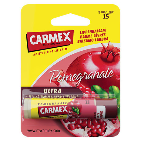 Carmex Carmex Moisturizing Lip Balm Classic Stick Pomegranate SPF15 Carmex Carmex Moisturizing Lip Balm Classic Stick Pomegranate SPF15