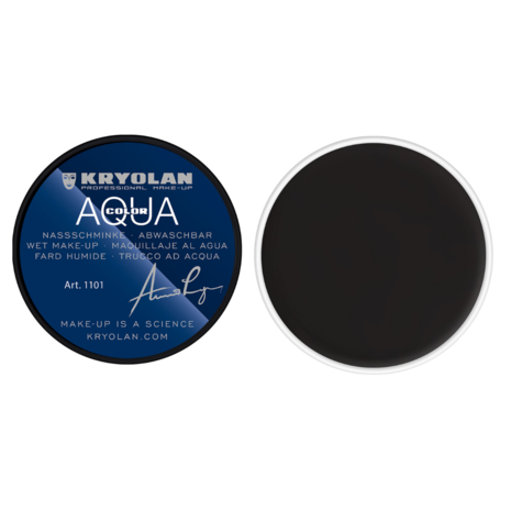 Kryolan Professional Make-up Kryolan Professional Make-up Aquacolor 071 Deep Black Kryolan Professional Make-up Kryolan Professional Make-up Aquacolor 071 Deep Black