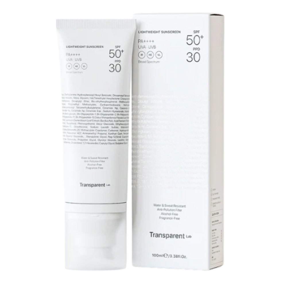 Transparent Lab Transparent Lab Lightweight Sunscreen SPF50+ Transparent Lab Transparent Lab Lightweight Sunscreen SPF50+
