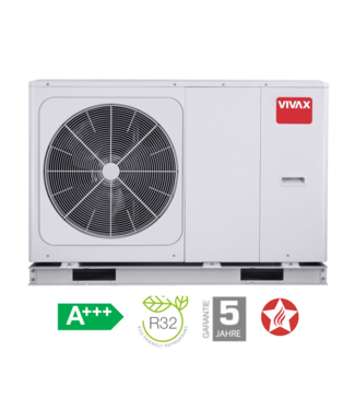Vivax Monobloc-warmtepomp 15,5 kW inkl. 9 kW extra verwarming A+++