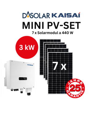Kaisai Mini Solaranlage 3 kW Komplettset