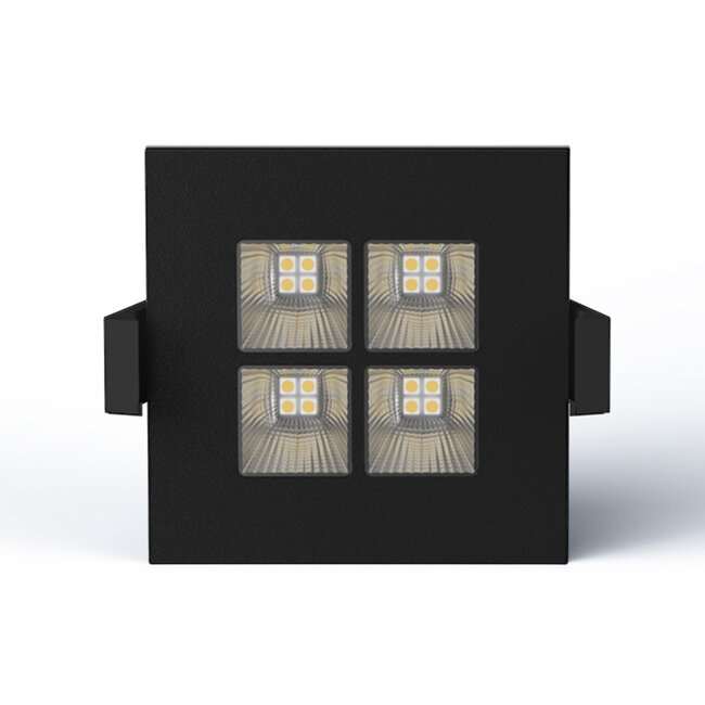PremiumLED Four Square Zwart Zilver 2700K