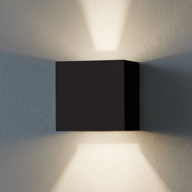 PremiumLED Cube Wandlamp Zwart 3000K